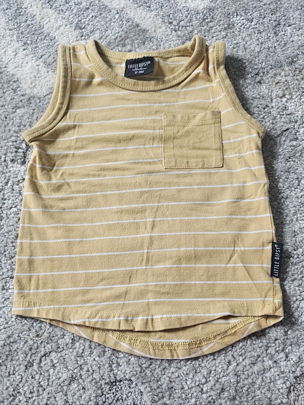Little Bipsy Yellow Striped Tank with Pocket